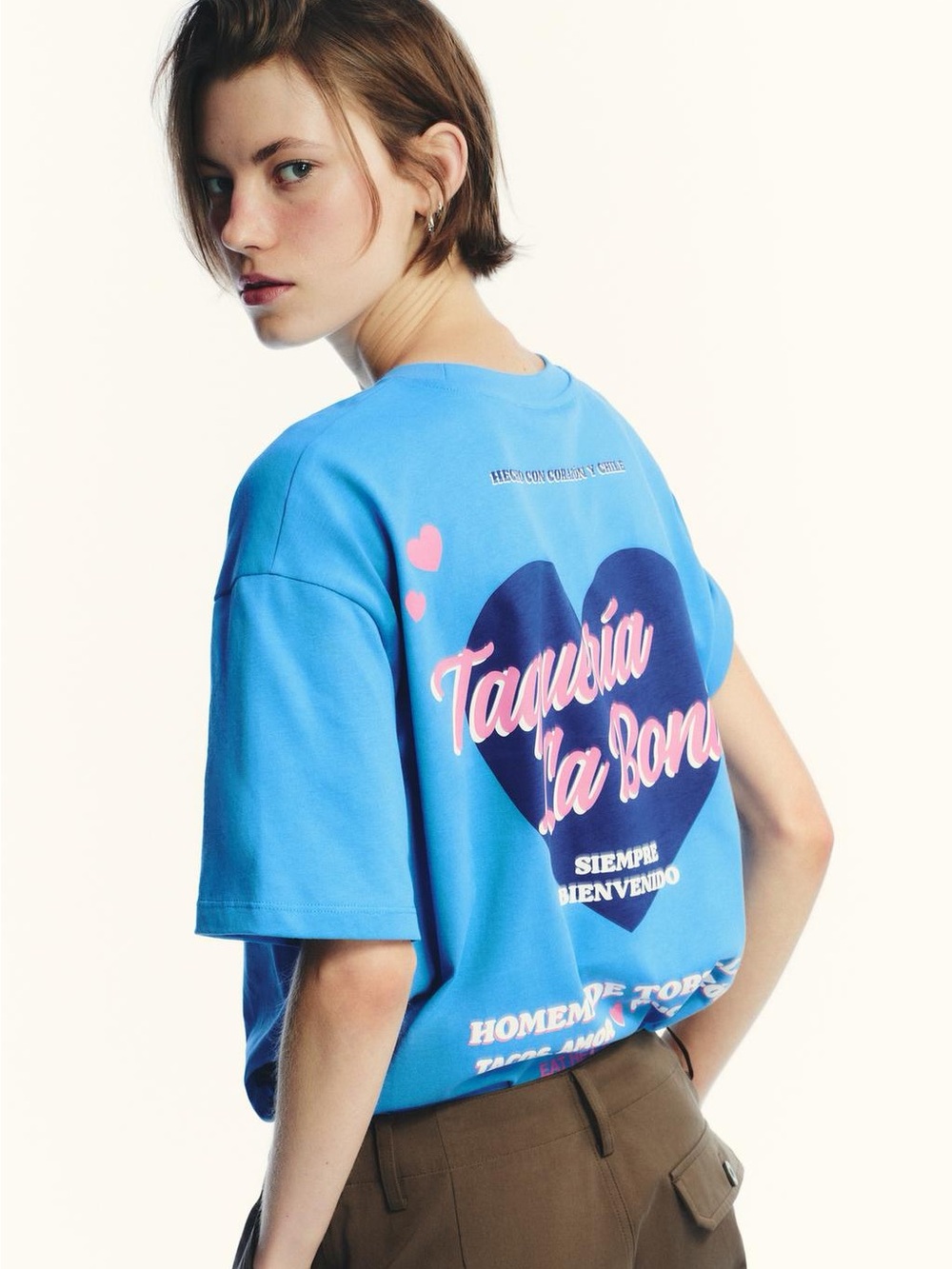NWT Zara Woman Bloggers Fav Taqueria TEXT PRINT T-SHIRT Size S